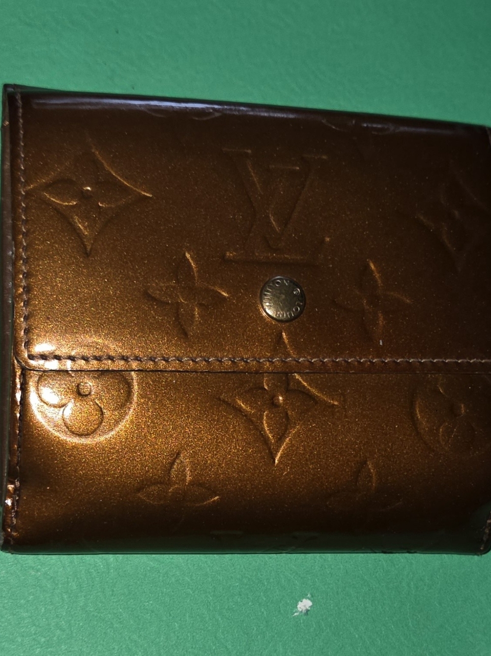 Louis Vuitton Brown/bronze Vernis Compact Wallet